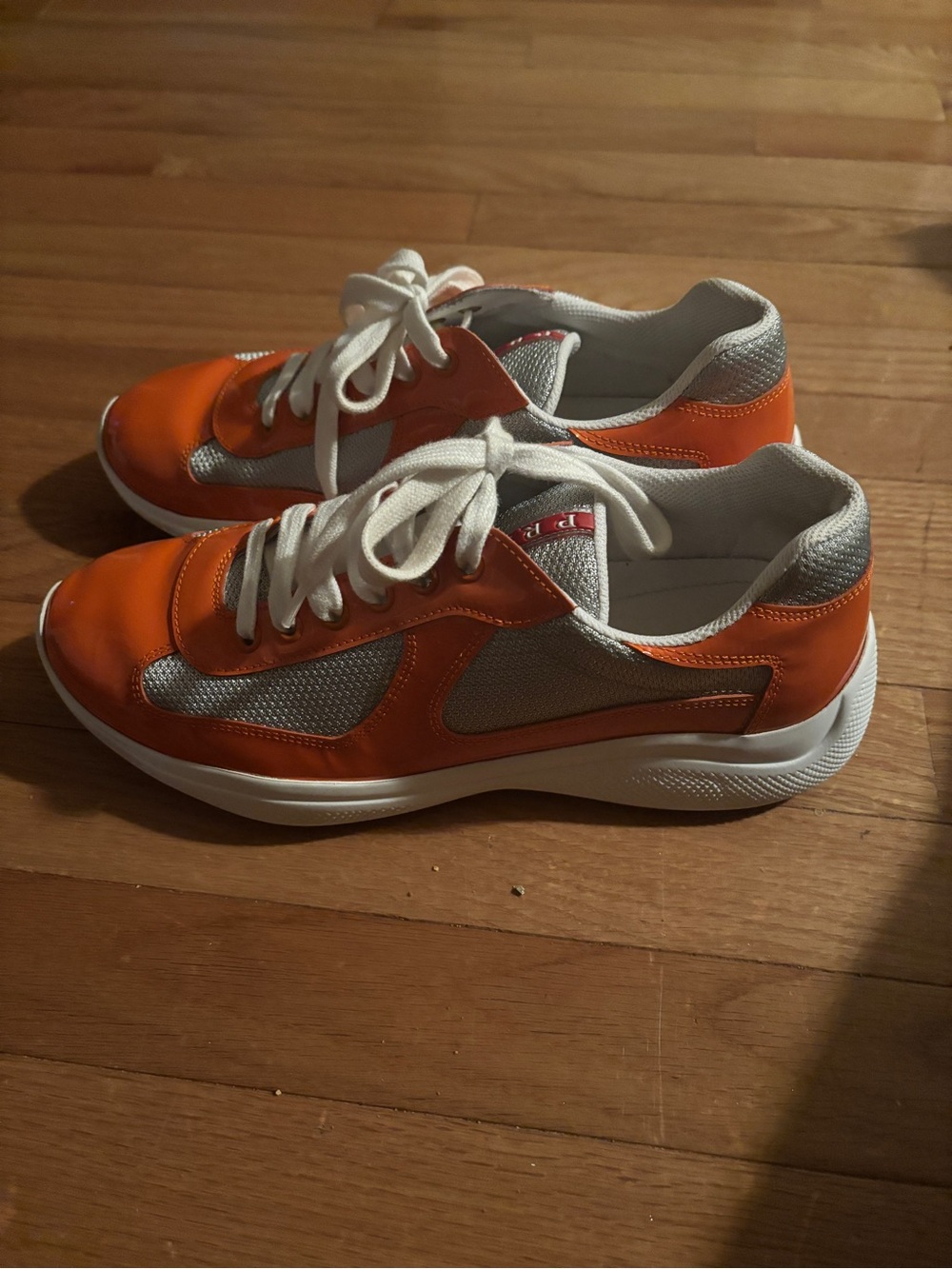 Prada Orange and Gray Men’s ' Sneakers - Picture 2 of 7